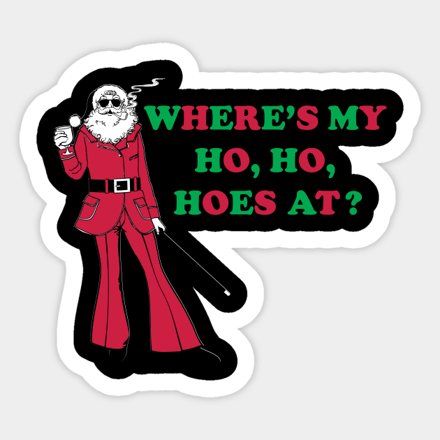 SANTA HOES Sticker by toddgoldmanart